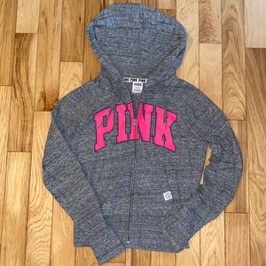 Victoria’s Secret Pink Heather Grey Zip Up Jacket
